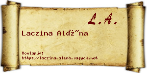 Laczina Aléna névjegykártya